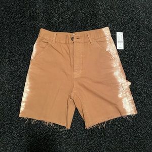 PacSun Rust Brown High-Rise Jean Shorts